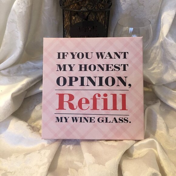 "Wine" Canvas/Wood Sign - Picture 6 of 7